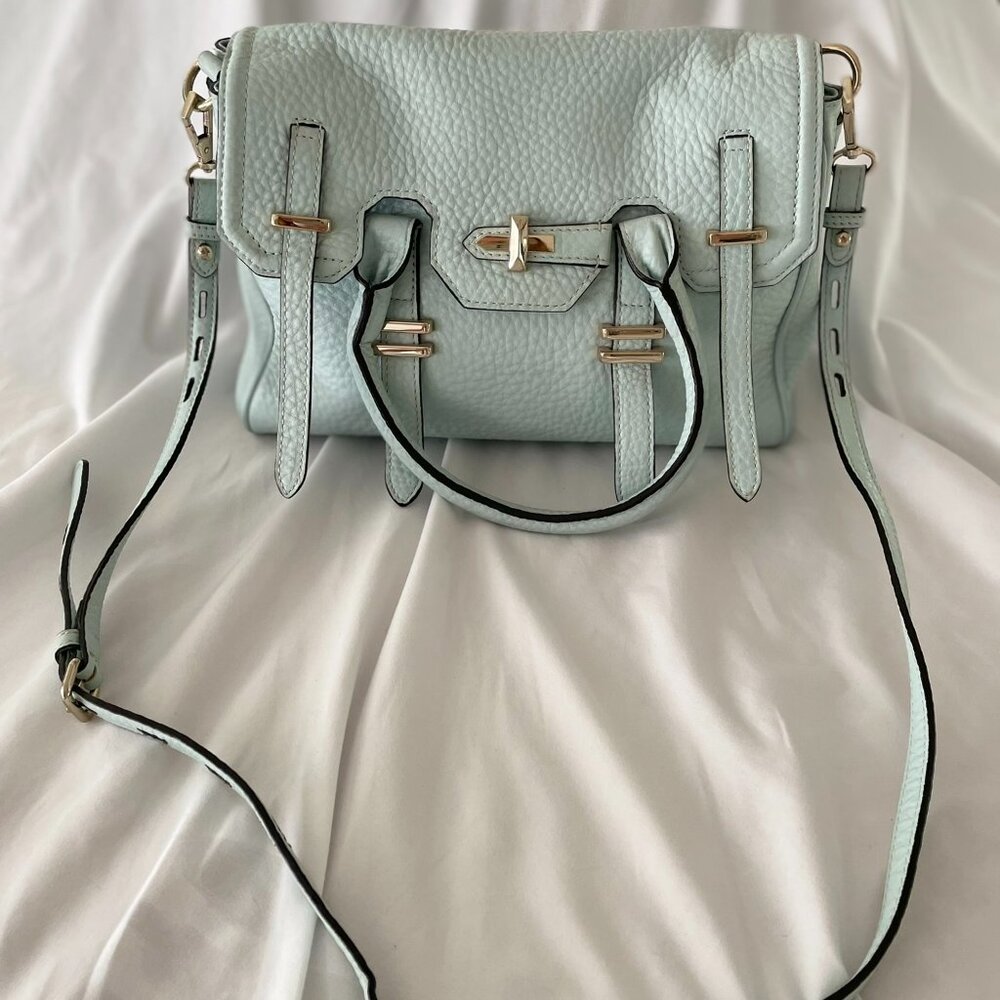 Rebecca Minkoff Mini Jules Satchel in Turquoise/Gold